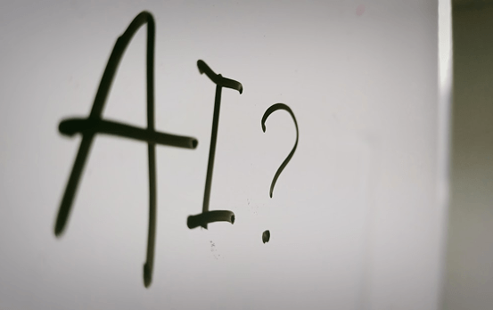 AI question written on a whiteboard